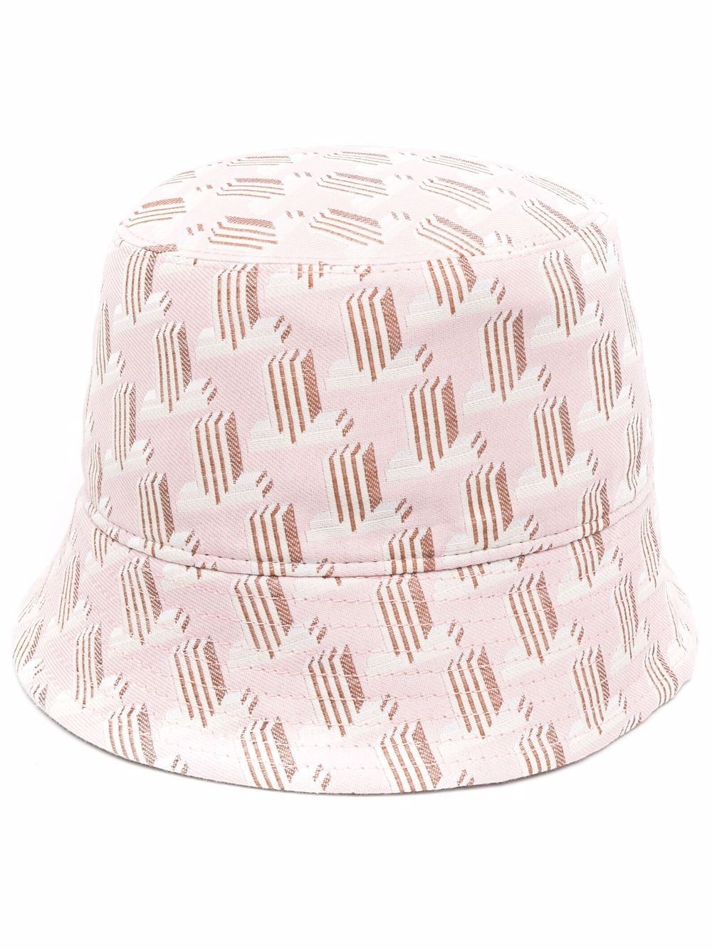 reversible geometric-jacquard bucket hat - 1