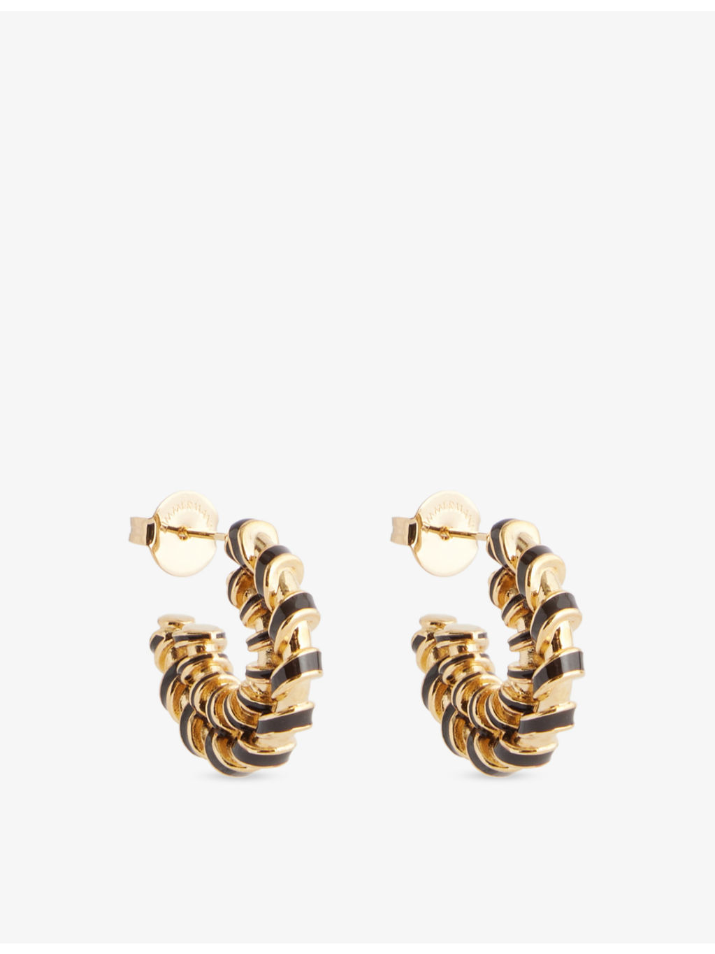 Loom Mini 12ct Yellow Gold-Plated Brass Hoop Earrings - 2