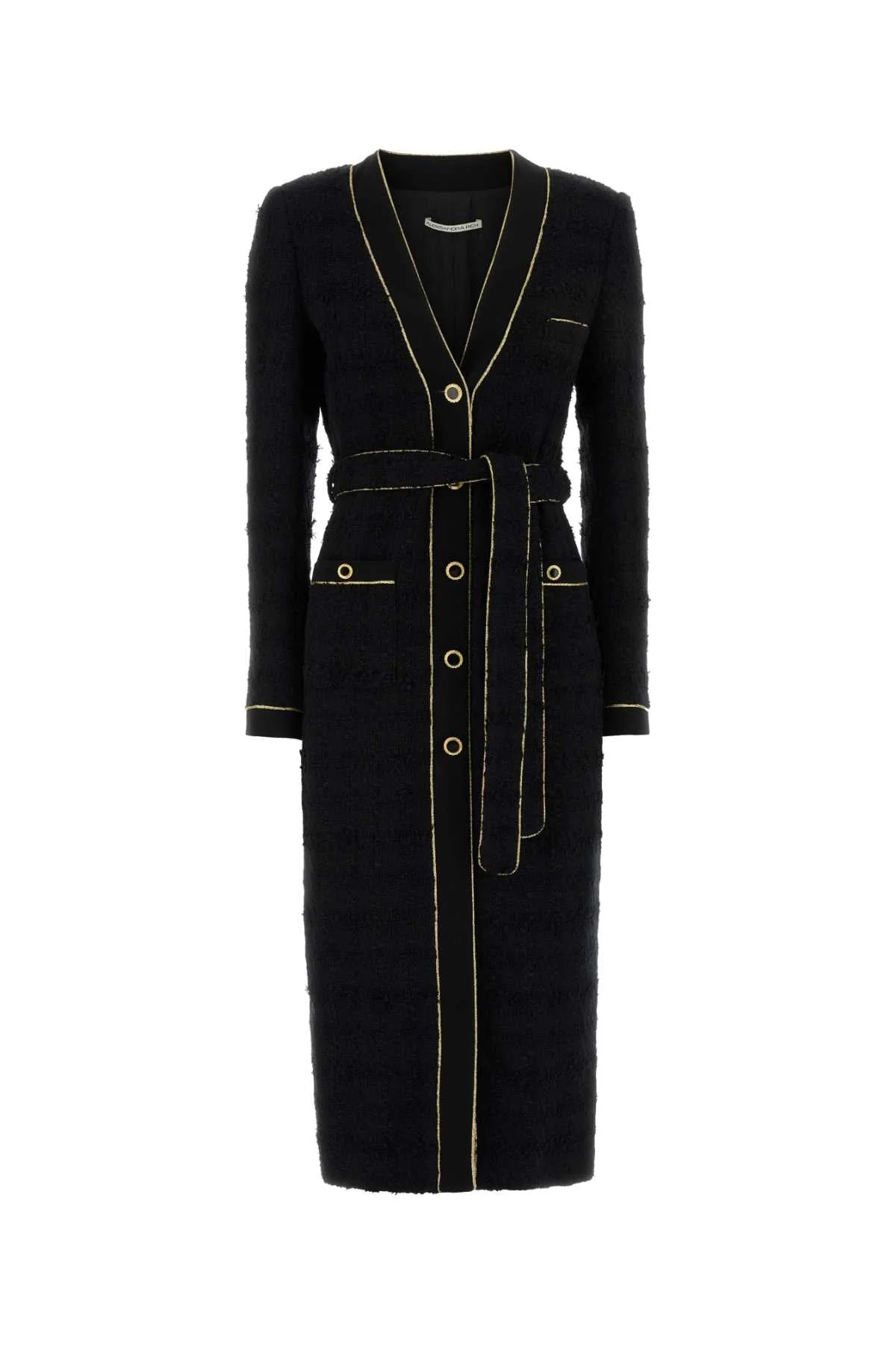 Alessandra Rich Women Black Boucle Coat - 1