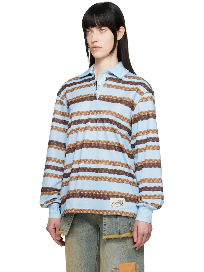Andersson Bell Blue Hair Braid Stripe Polo outlook