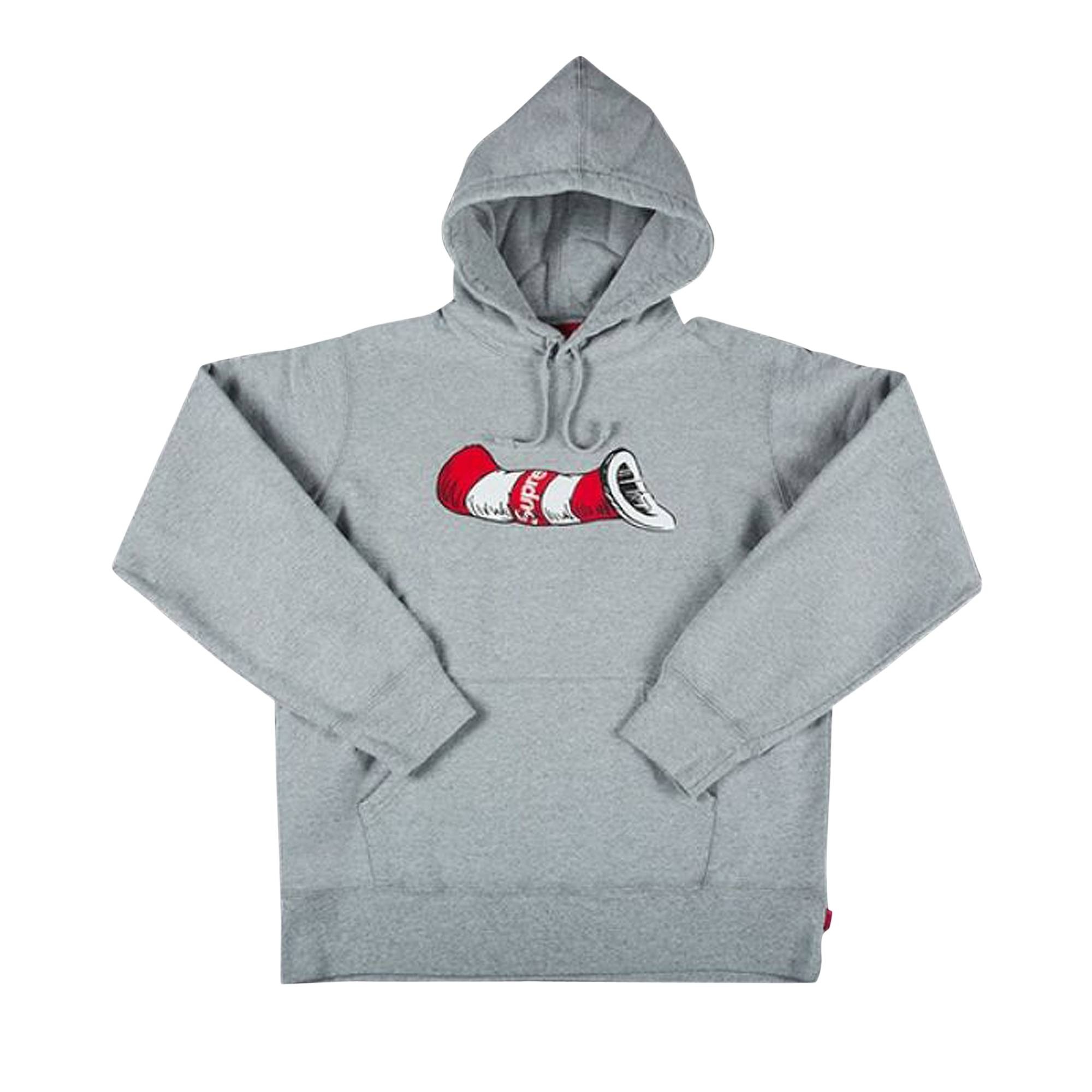 Supreme Cat in the Hat Hooded Sweatshirt 'Heather Grey' - 1