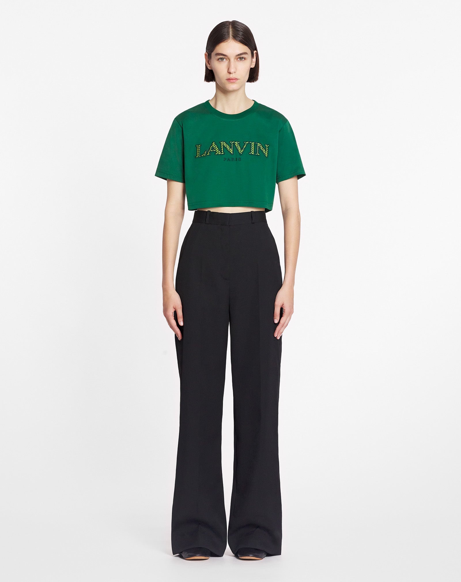 EMBROIDERED CROPPED T-SHIRT - 2