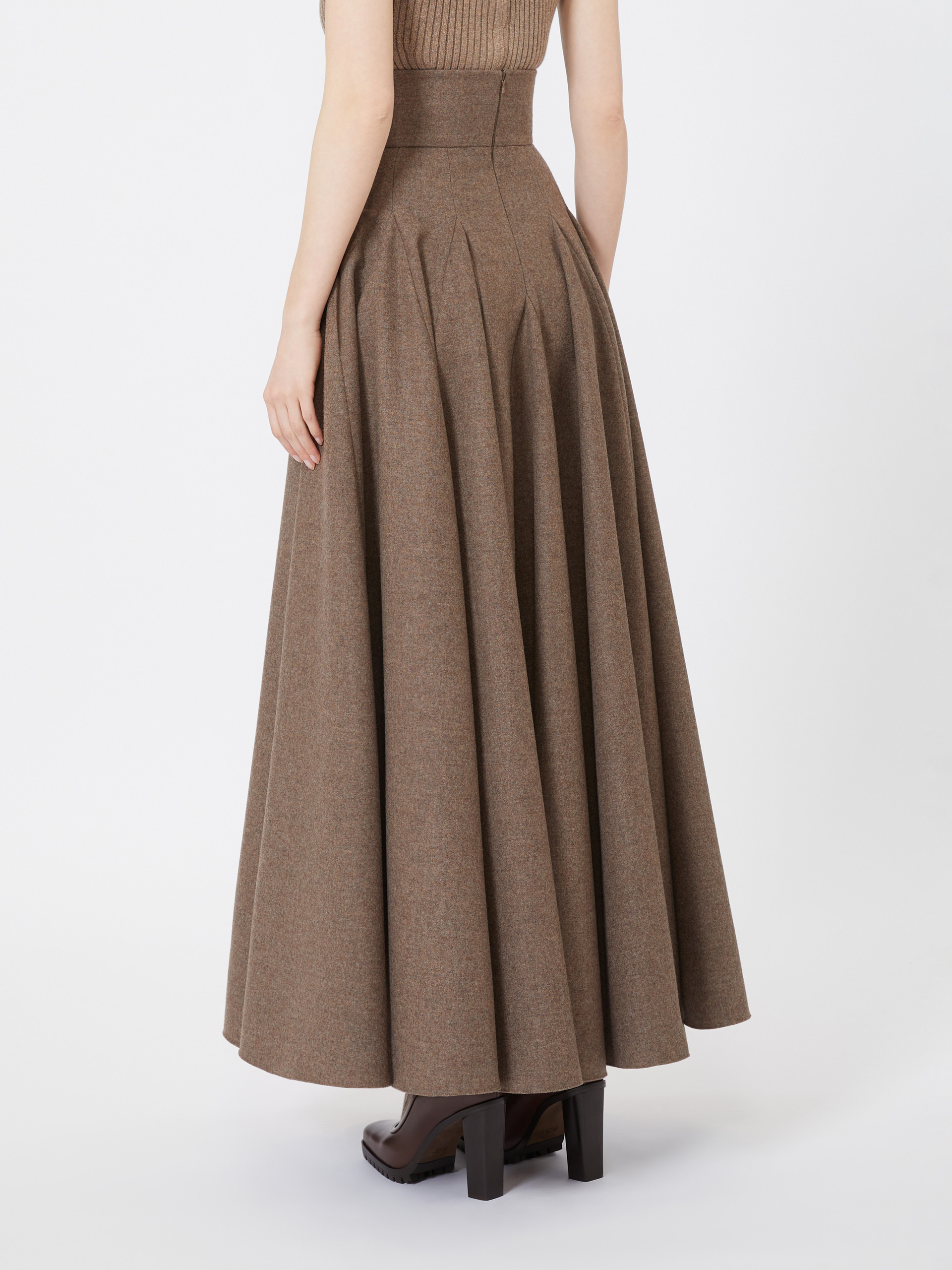 BELLICO1234 Wide wool felt skirt - 4