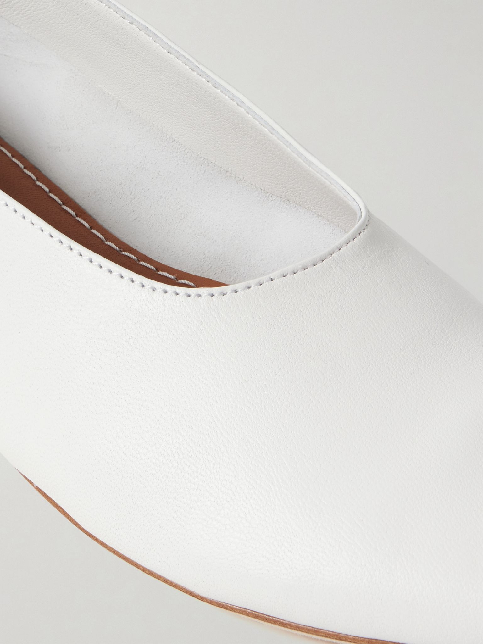 Alba leather ballet flats White - 4