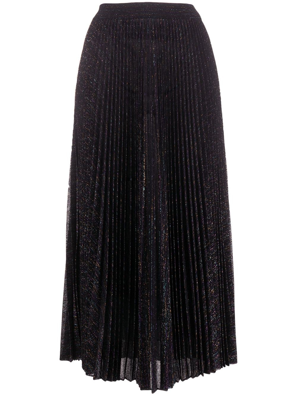 pleated knit midi skirt - 1