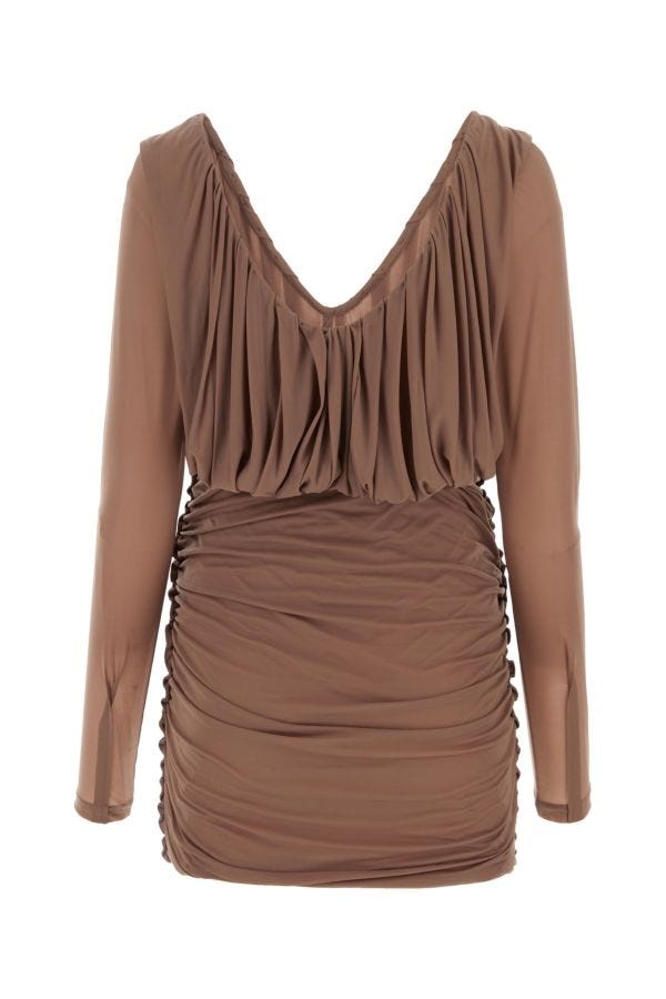 ワンピース Saint Laurent Biscuit jersey mini dress (729749Y5G98 5762) SAINT LAURENT Saint Laurent Woman Biscuit Jersey Mini Dress
