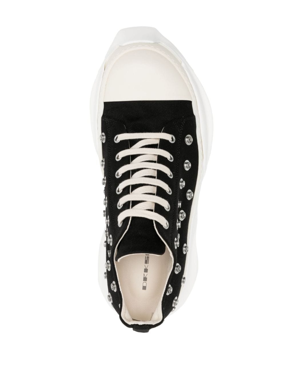 eyelet-detailing contrasting-toecap sneakers - 4