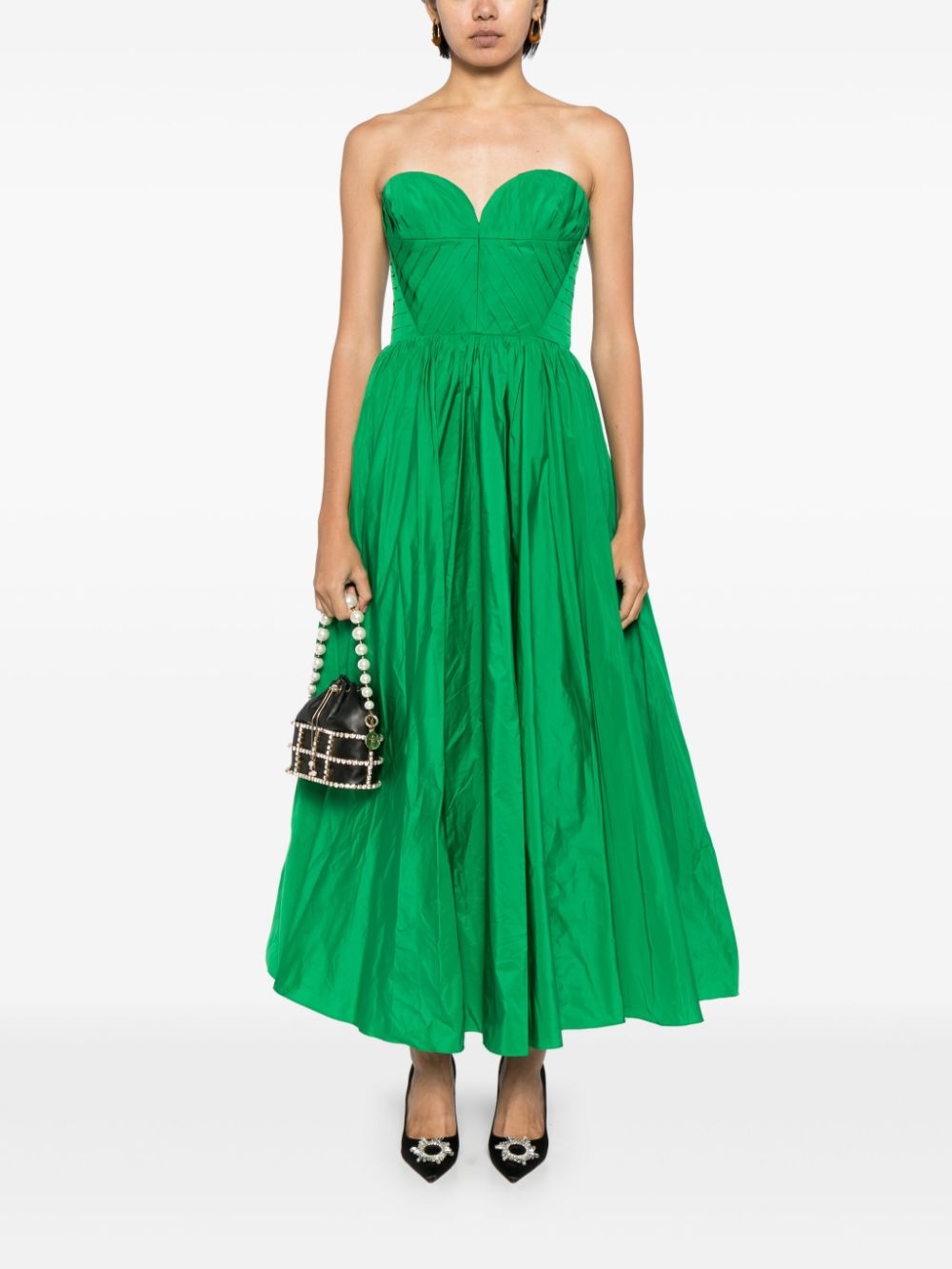 heart-shaped taffeta gown - 2