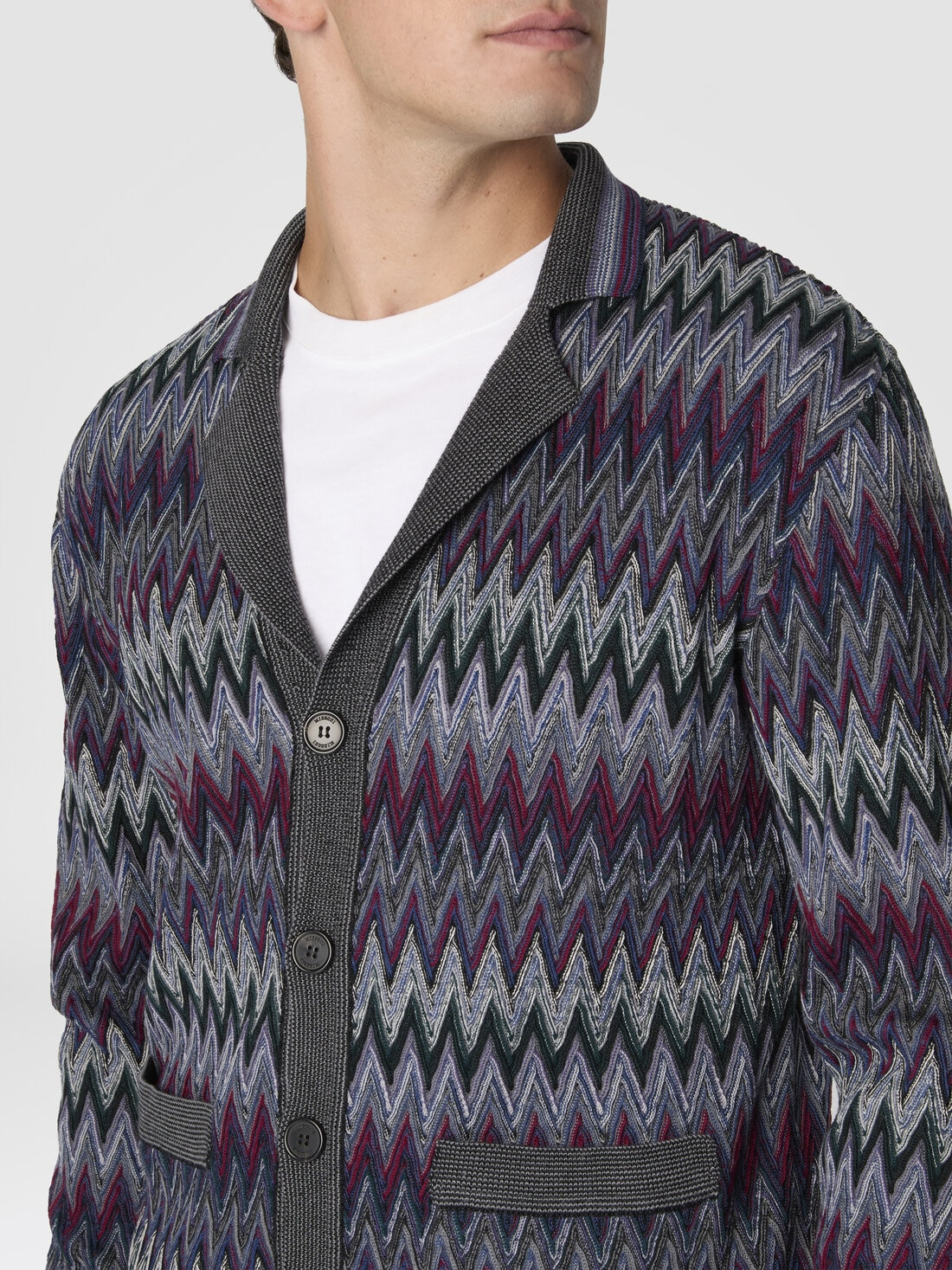 Zigzag Cardigan in Pure Wool - 5