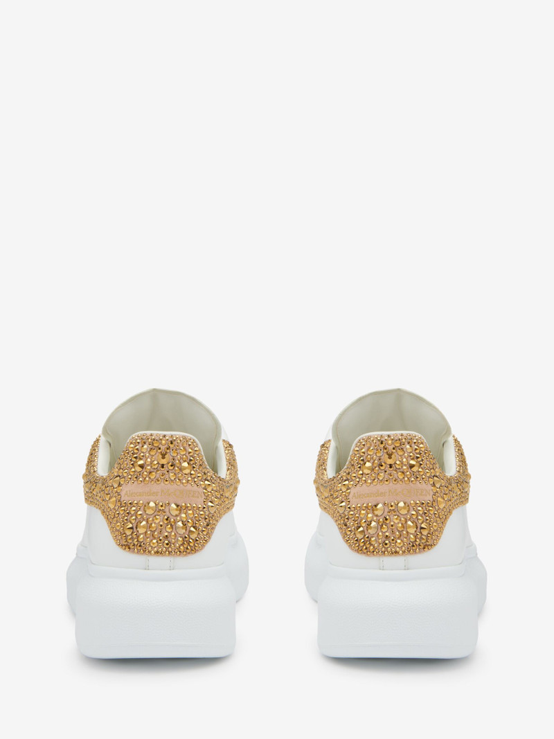 Alexander McQueen Women's Oversized Sneaker in White/camel outlook