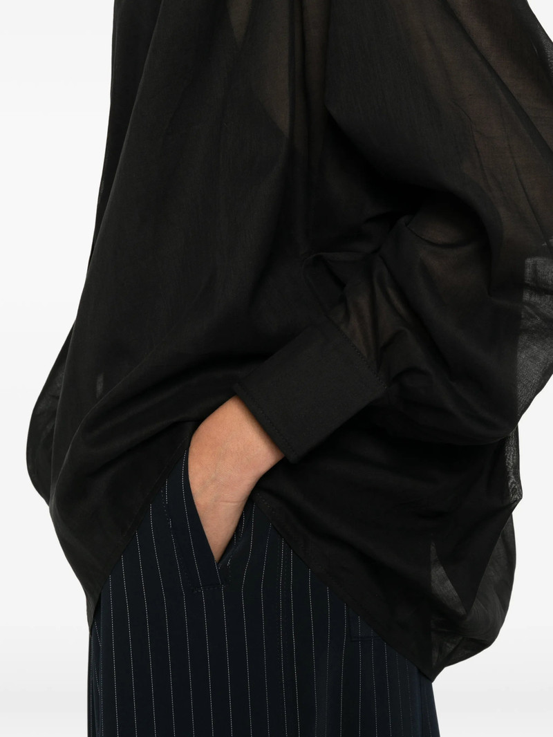 THE ANDAMANE The Andamane Rania Gathered Semi-sheer Blouse outlook
