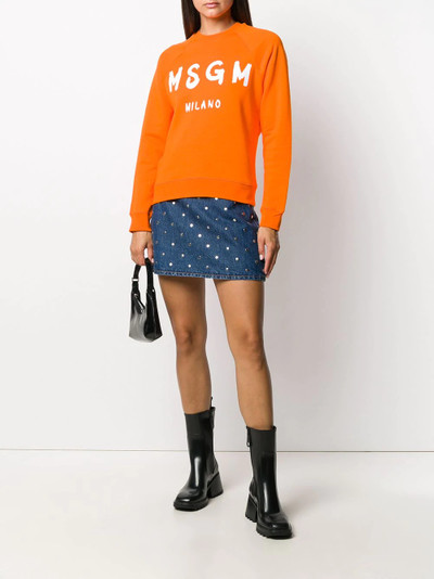 MSGM logo-print raglan sweatshirt outlook