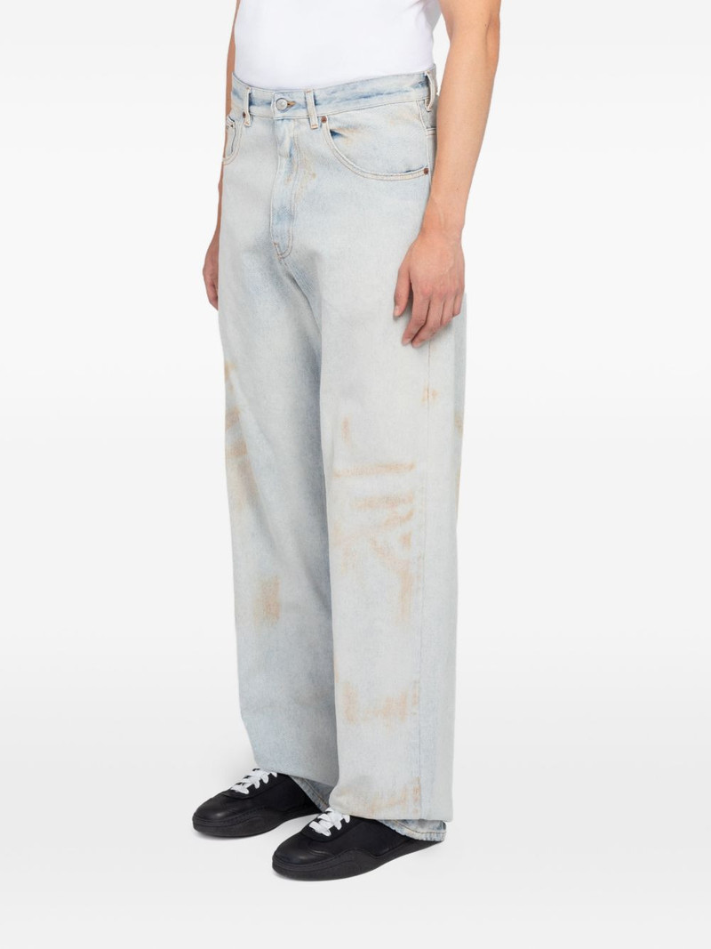 whiskered faded-effect wide-leg jeans 3