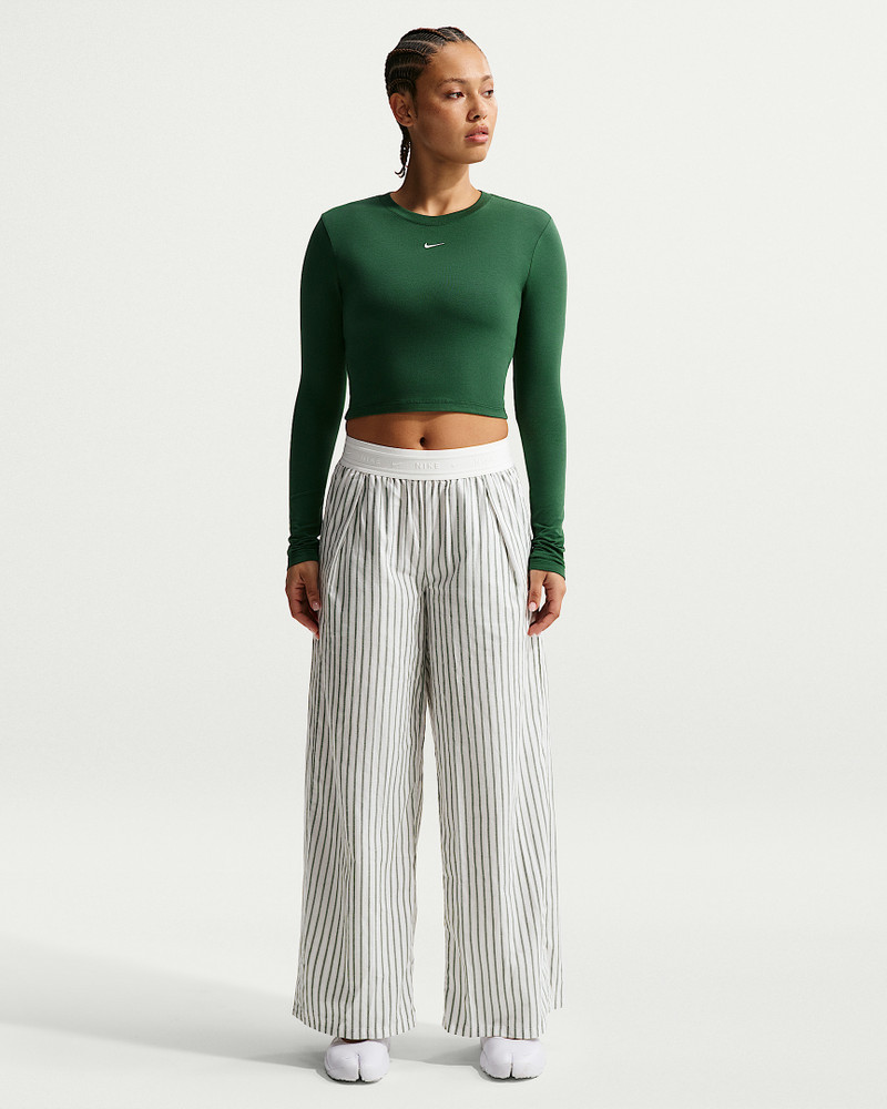 Nike Sportswear Chill Poplin Women's Loose Mid-Rise Woven Striped Pants 1