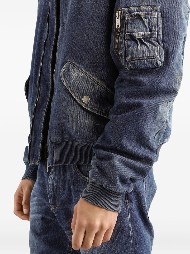 zip-up denim bomber jacket 5