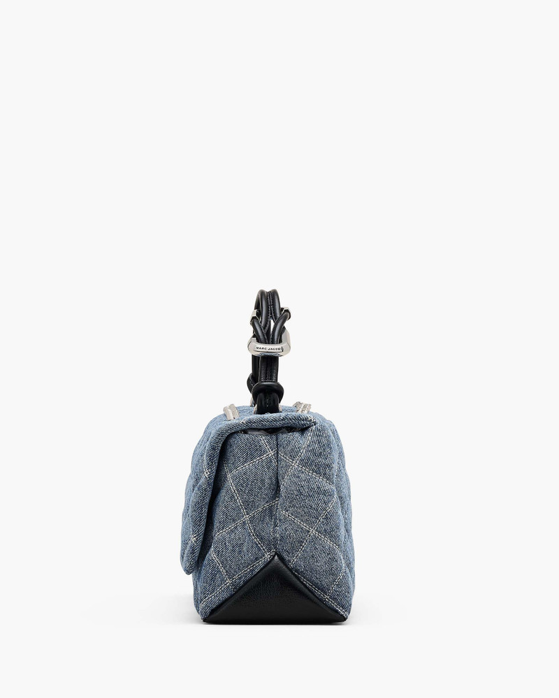 THE QUILTED DENIM DUAL CHAIN SHOULDER BAG 5