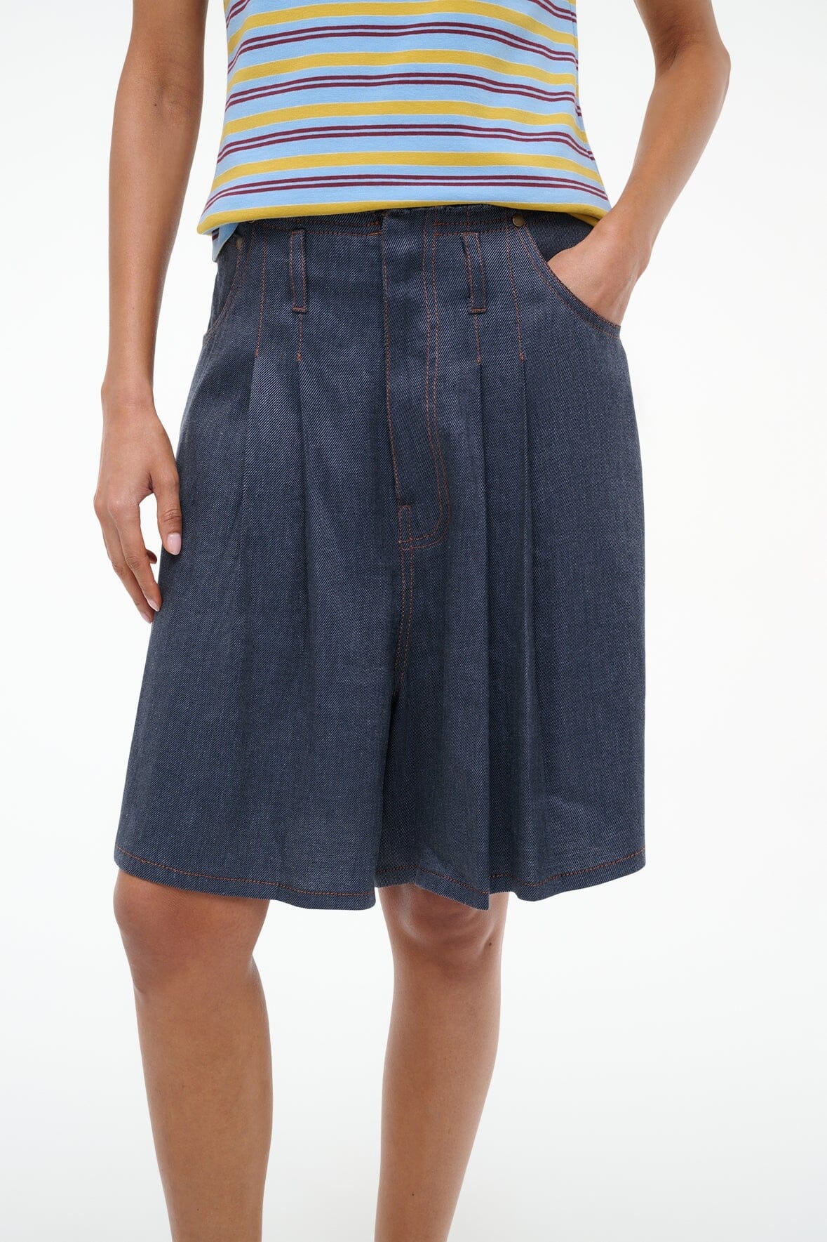 STAUD KNIGHT SHORT CHAMBRAY - 2