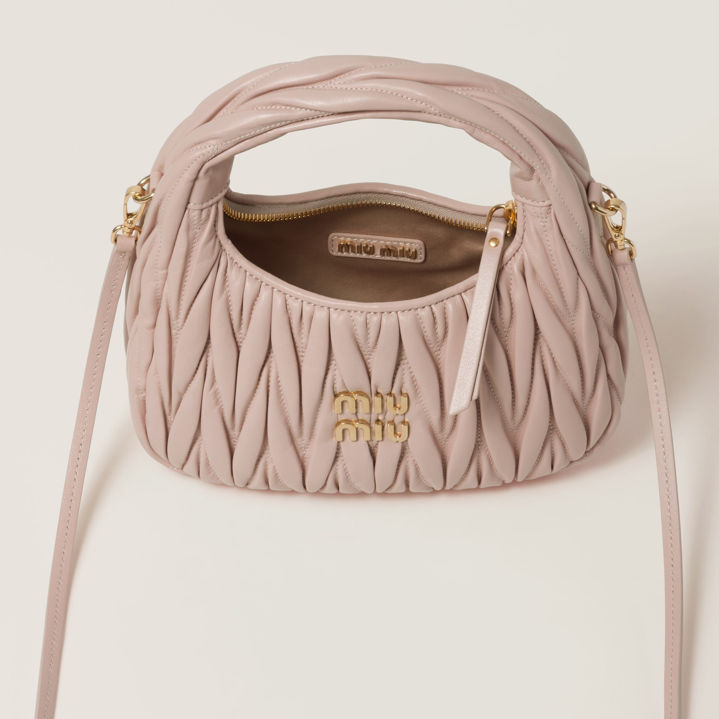 Wander matelassé nappa leather hobo bag - 4