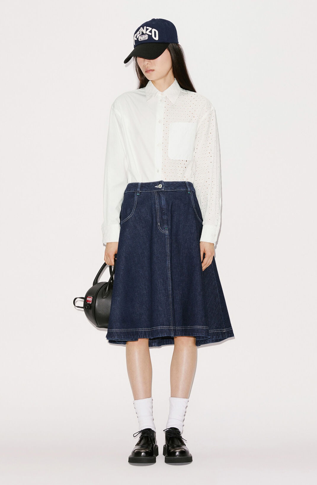 Oversize broderie anglaise shirt - 3