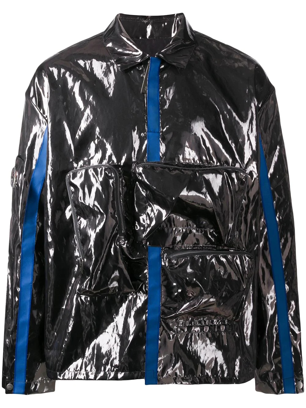 metallic multi-zip pocket jacket - 1