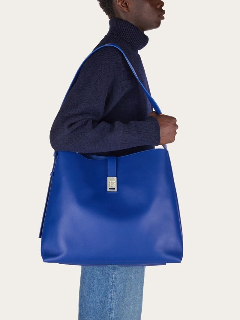 FERRAGAMO TOTE BAG WITH GANCINI ORNAMENT outlook