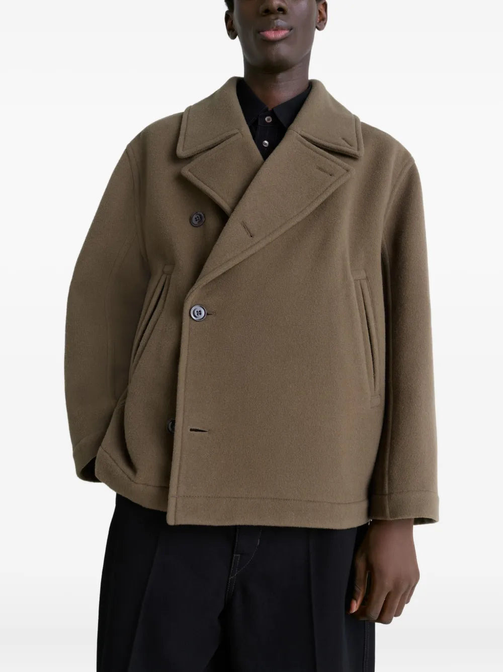 LEMAIRE - Men Boxy Peacoat Jacket - 3