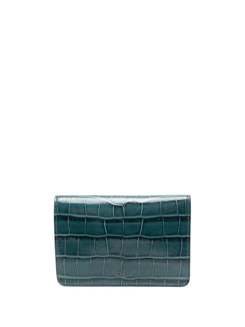 Zadig & Voltaire Le Cecilia crocodile-effect cardholder outlook