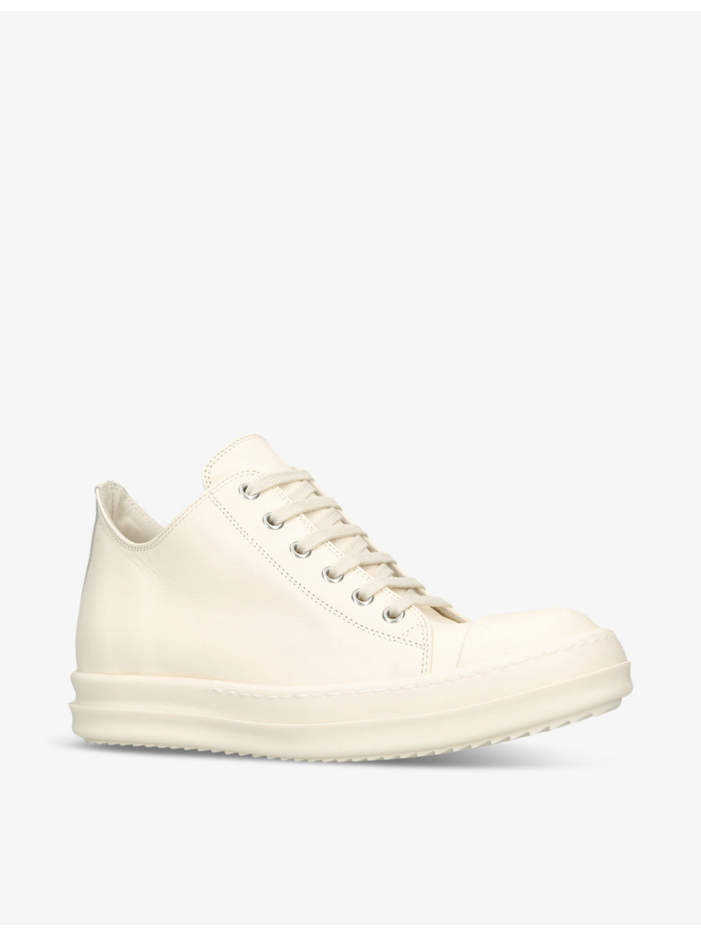 Toe-cap leather low-top trainers - 3