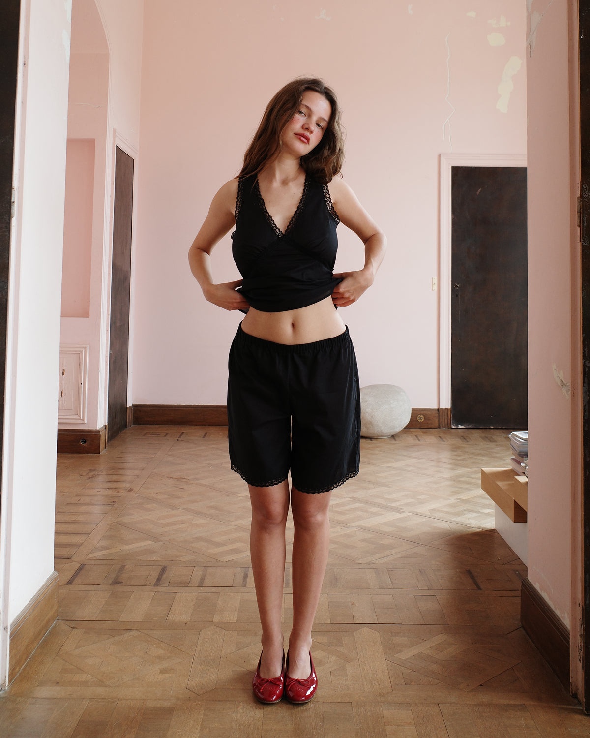 The Bermuda Short: Cotton Voile Black - 2