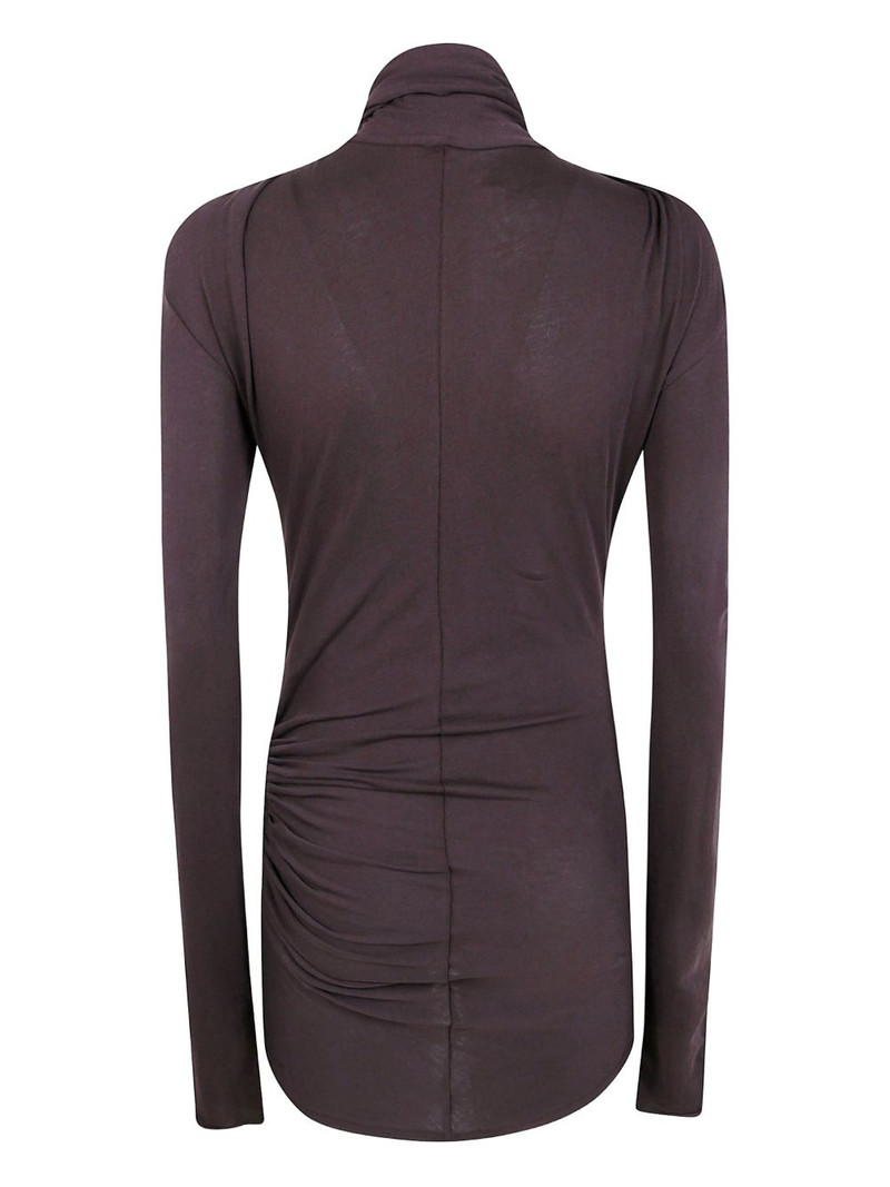 entire studios draped-design high-neck top outlook