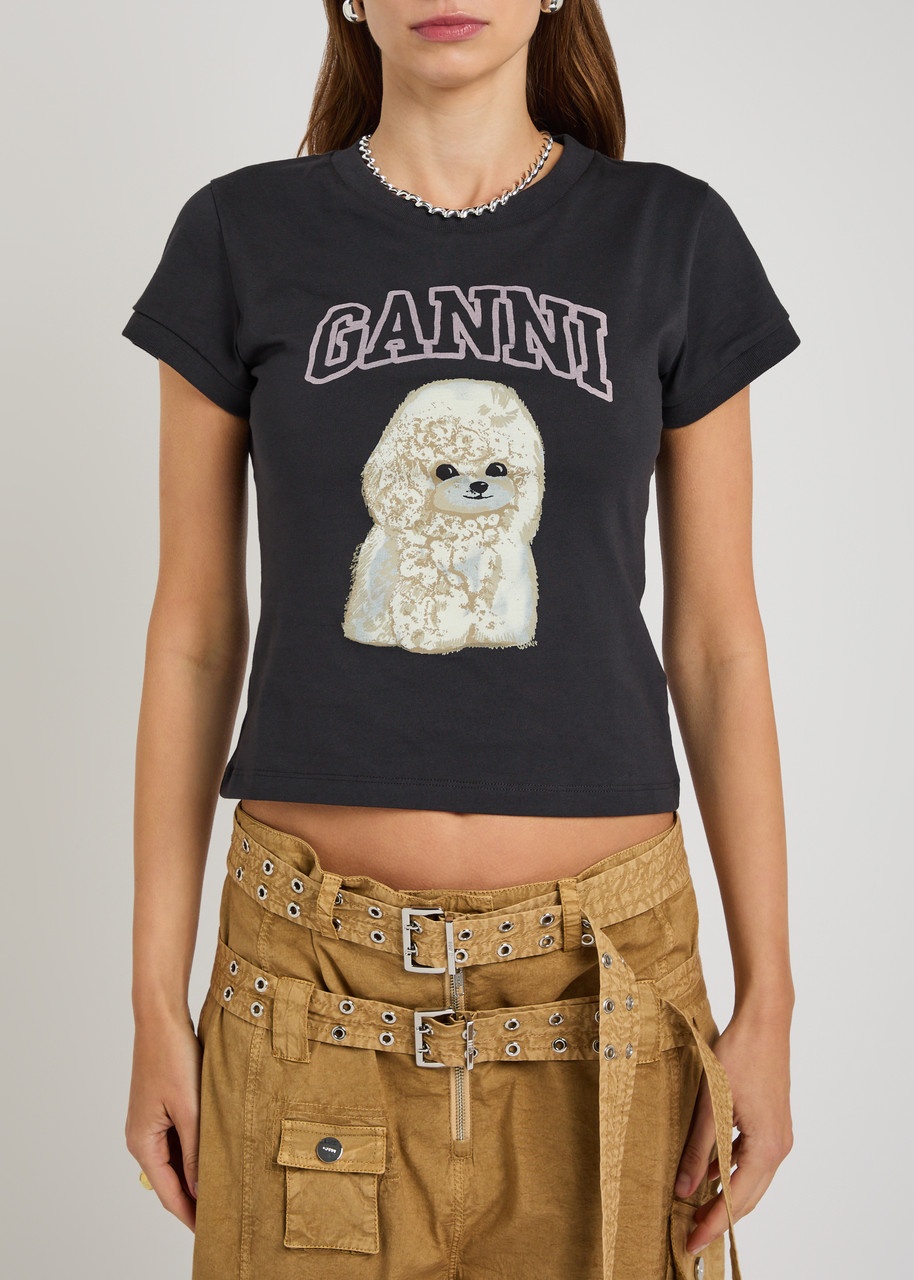 Ganni Printed Cotton T-shirt - 2