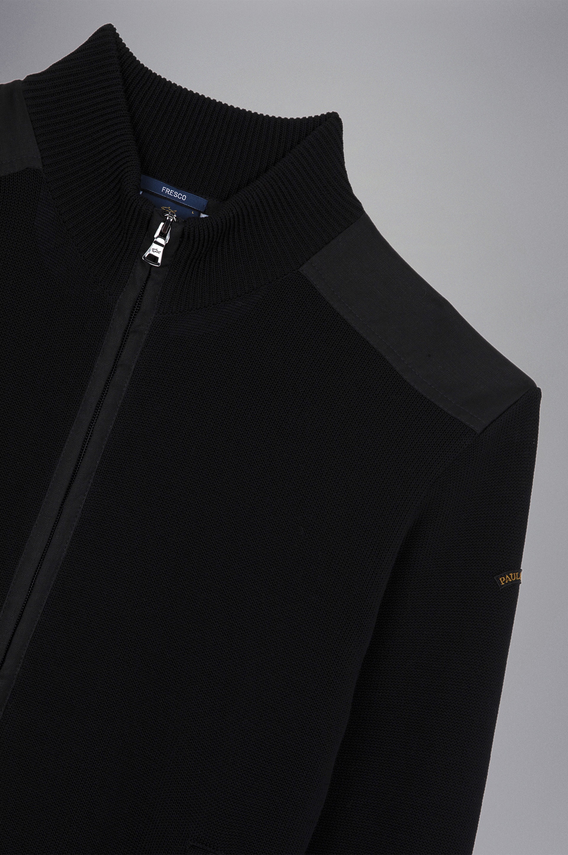 FRESCO COTTON CARDIGAN WITH LINEN DETAILS - 5