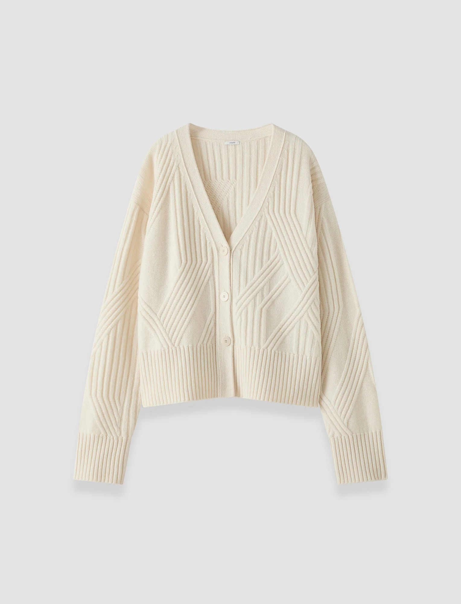 Aristea Soft Wool Rib Cardigan - 1