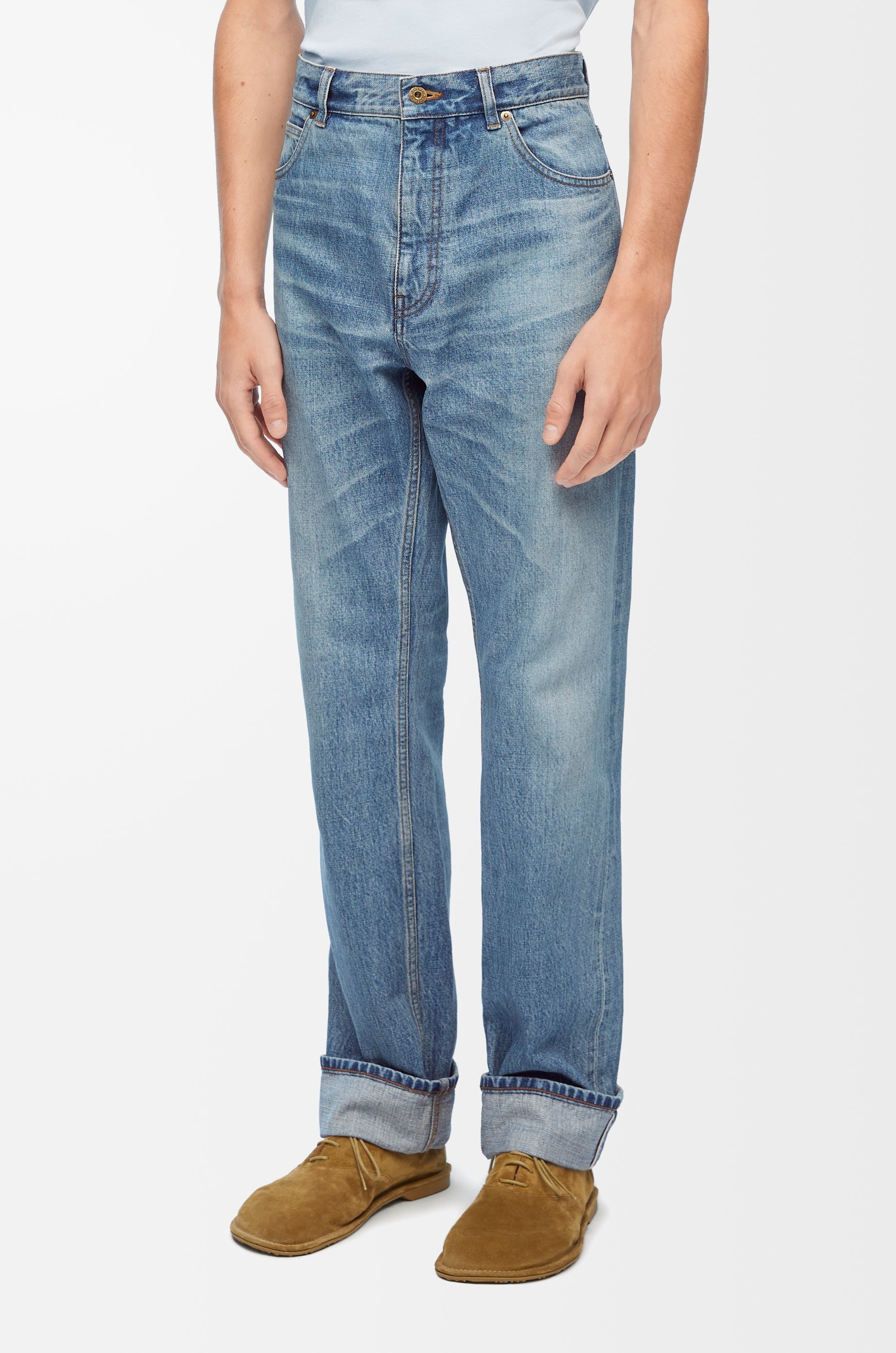 Straight leg jeans in denim - 3