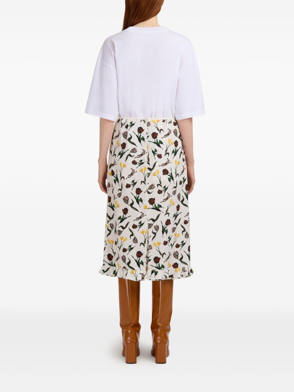 floral-print midi skirt - 4
