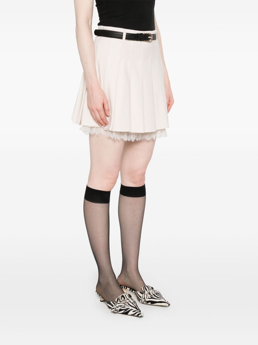 lace-detailing mini skirt - 3