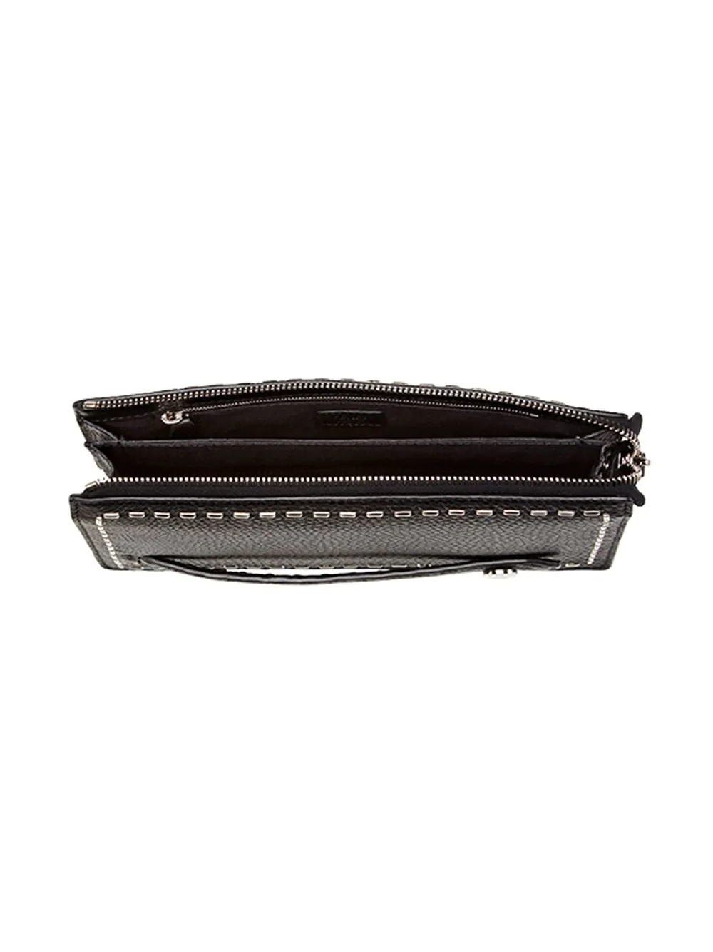 metallic stitching clutch - 5