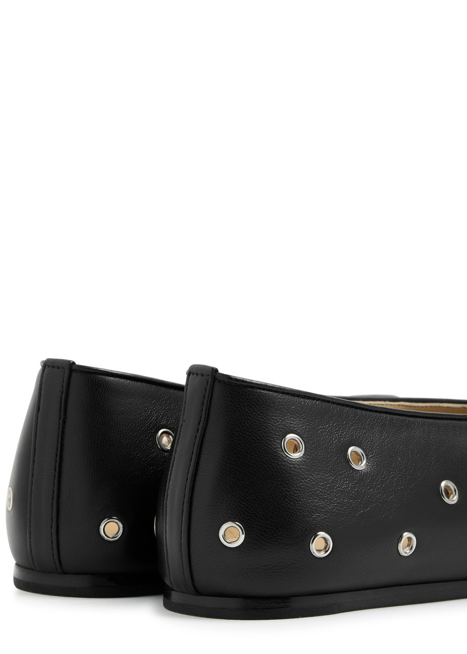LE Monde Beryl Regency Eyelet Leather Ballet Flats - 4