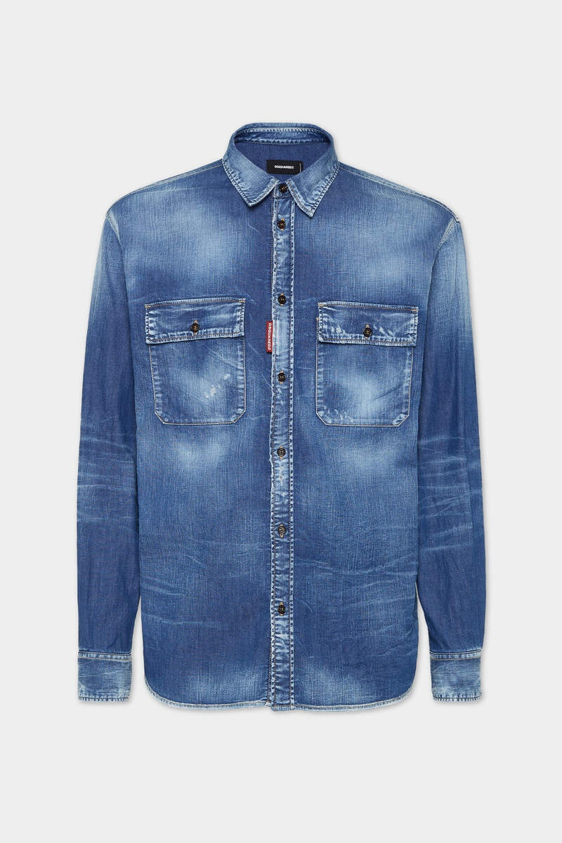 LIGHT WASH RELAX DAN WORKER POCKET SHIRT 1