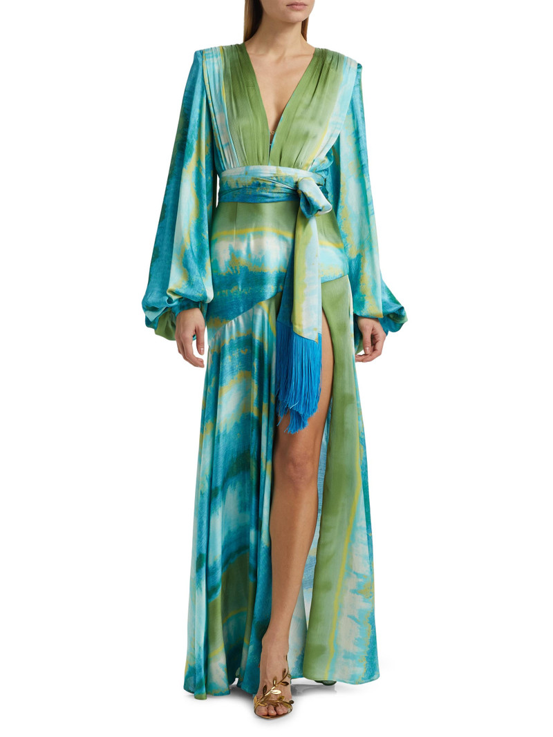 Women's ​Carmen Coastal Gown - Blue Multi 3