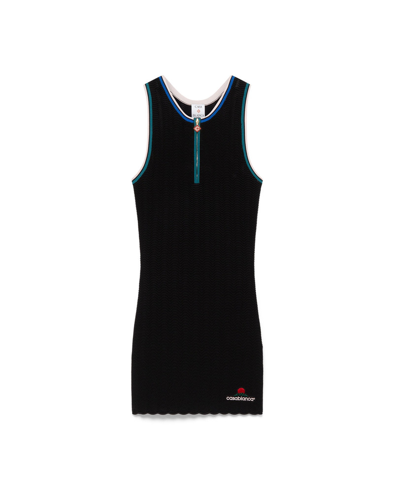 Viscose Wave Racer Back Dress 1