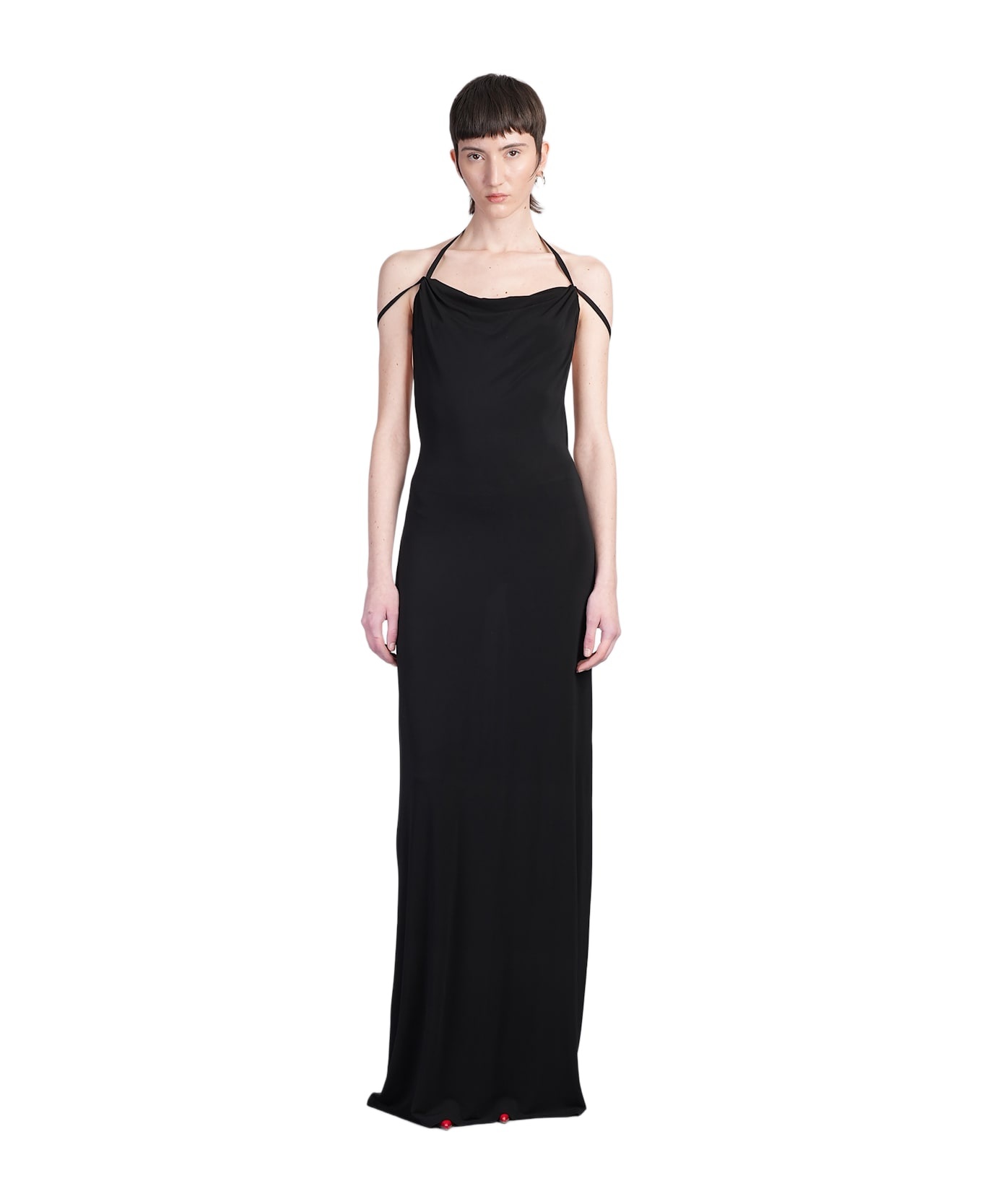 Dress Woman In Black Viscose - 1