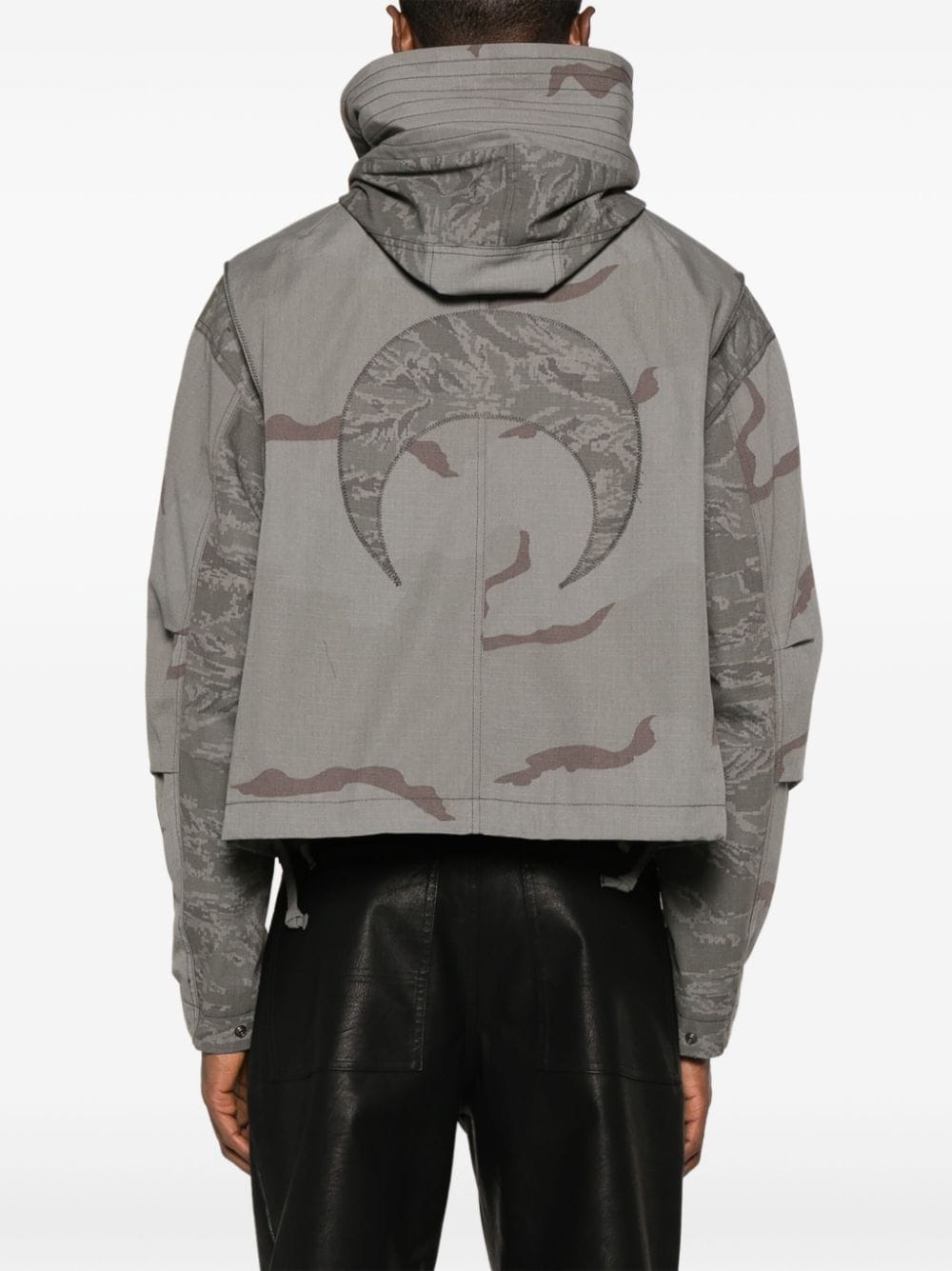 camouflage-print hooded jacket - 4
