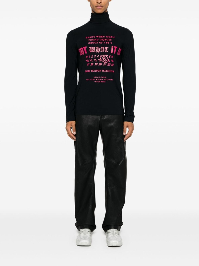MM6 Maison Margiela signature numbers print top outlook