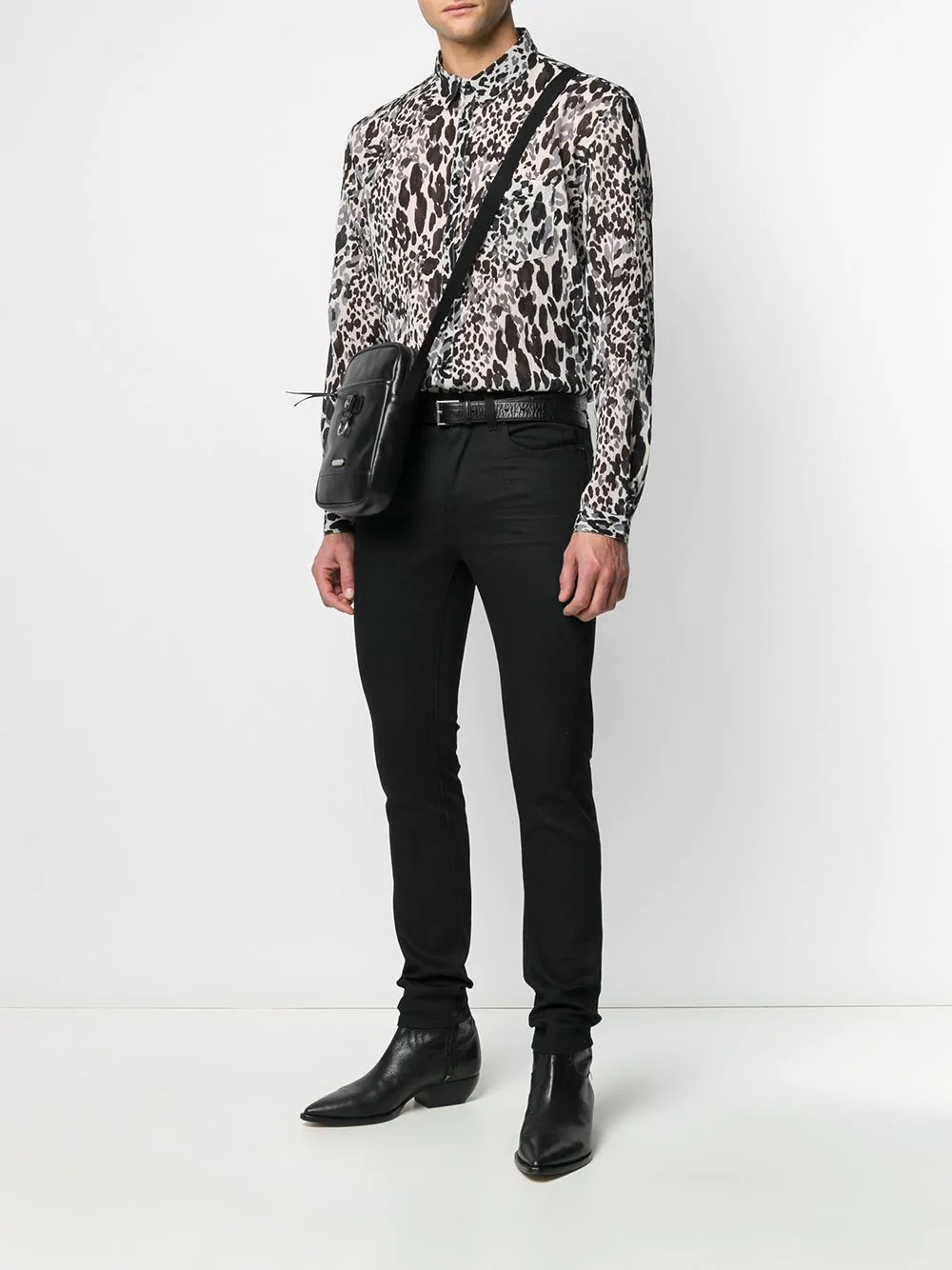 animal-print long-sleeve shirt - 2