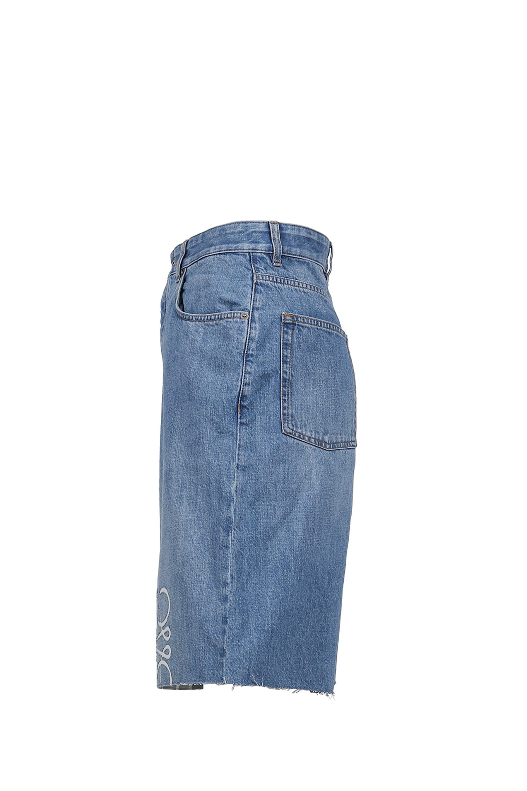 ANAGRAM SHORTS / WASHED DENIM BLU - 3