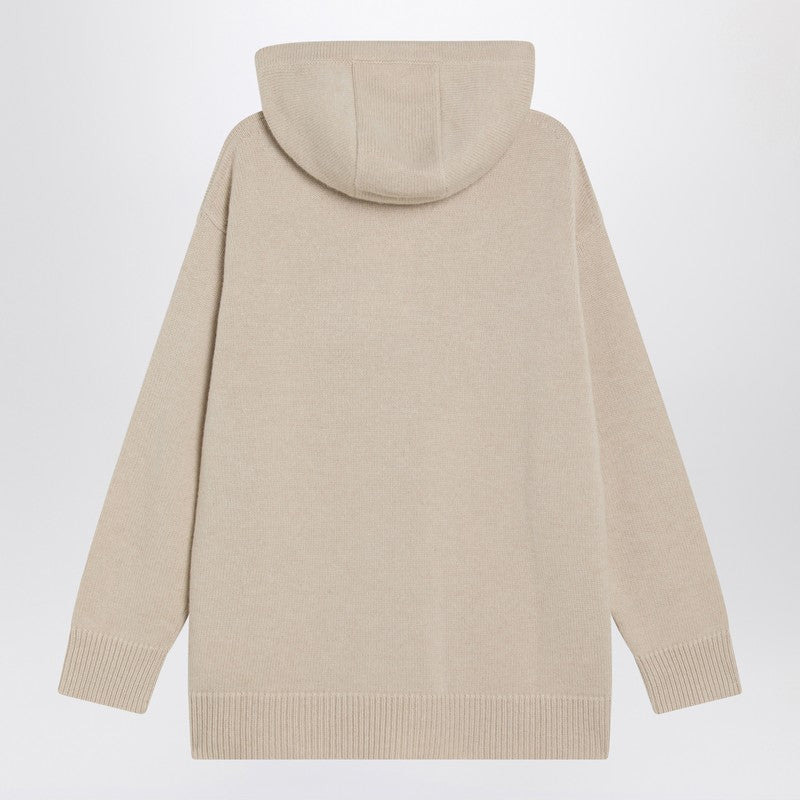 Max Mara Beige Wool And Cashmere Knit Hoodie Women - 2