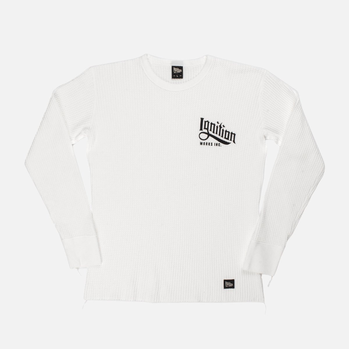 IGW-503 Ignition Works Logo Thermal Crew Neck Long Sleeved Top - Black or White - 8