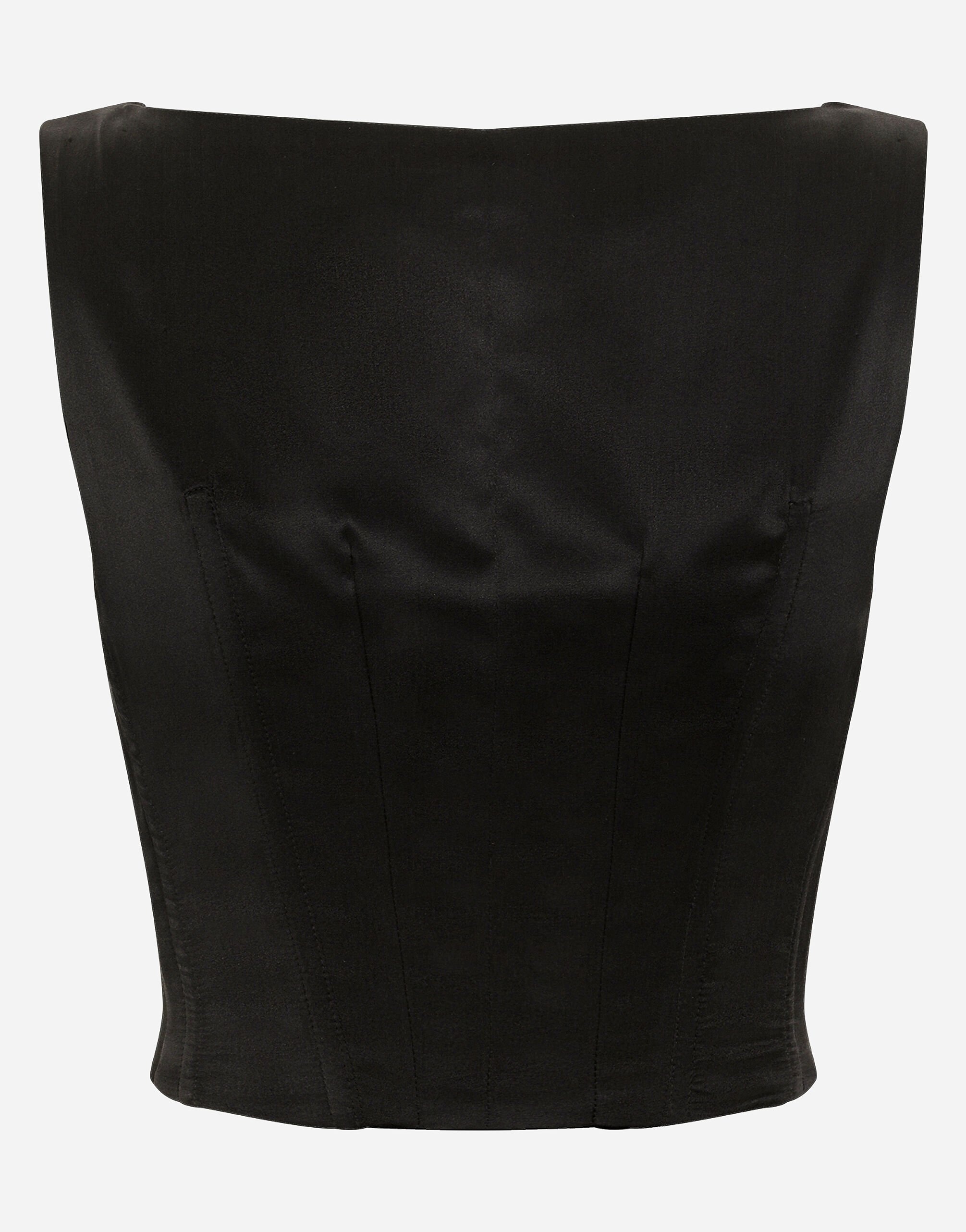Double-breasted wool waistcoat with round neck - 2