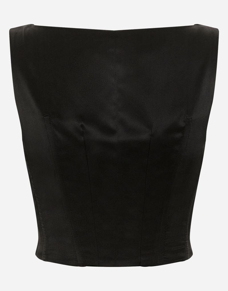Dolce & Gabbana Double-breasted wool waistcoat with round neck outlook